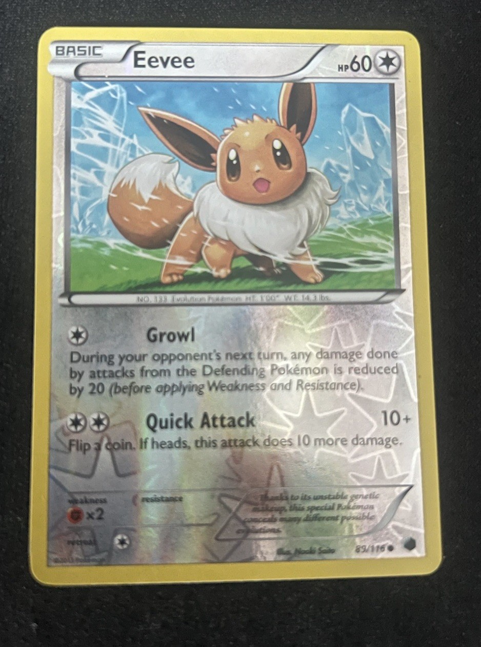 Eevee 89/116 Reverse Holographic Plasma Freeze LP Pokemon