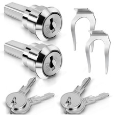 2 Pack A Set Silver Universal Stainless Toolbox Locks with Keys