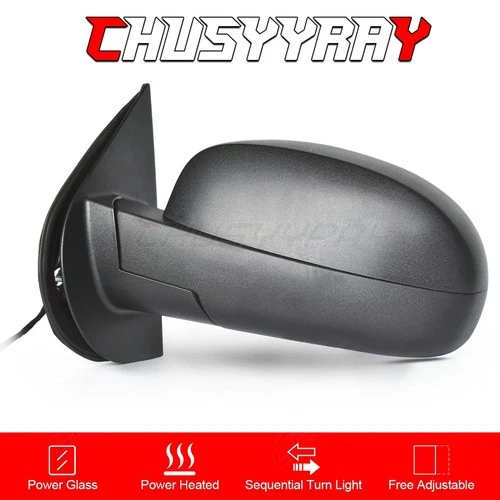 For 2007-2013 GMC Sierra 1500 LH Driver Side Power Heated View Mirror