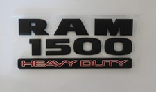 Dodge Ram 1500 Heavy Duty Side Fender Emblem Replacement Badges Black Letters