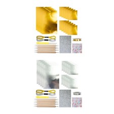 Foil Embossing Kit Crafting Accessories Shiny with Wires Stickers Metal Embossed