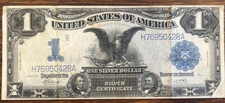 MINT ERROR U.S. Series of 1899 $1.00 Silver Certificate (Black Eagle) (#034)