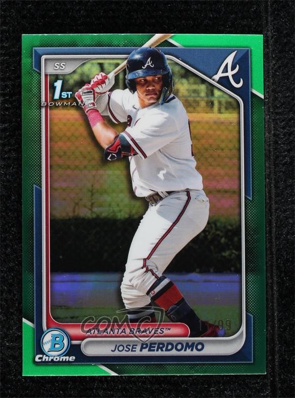 2024 Bowman Chrome Prospects Green Refractor /99 Jose Perdomo #BCP-220 0ux3