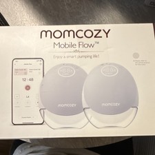 Momcozy Mobile Flow Double Electric Breast Pump Hands-Free White, Two Pumps