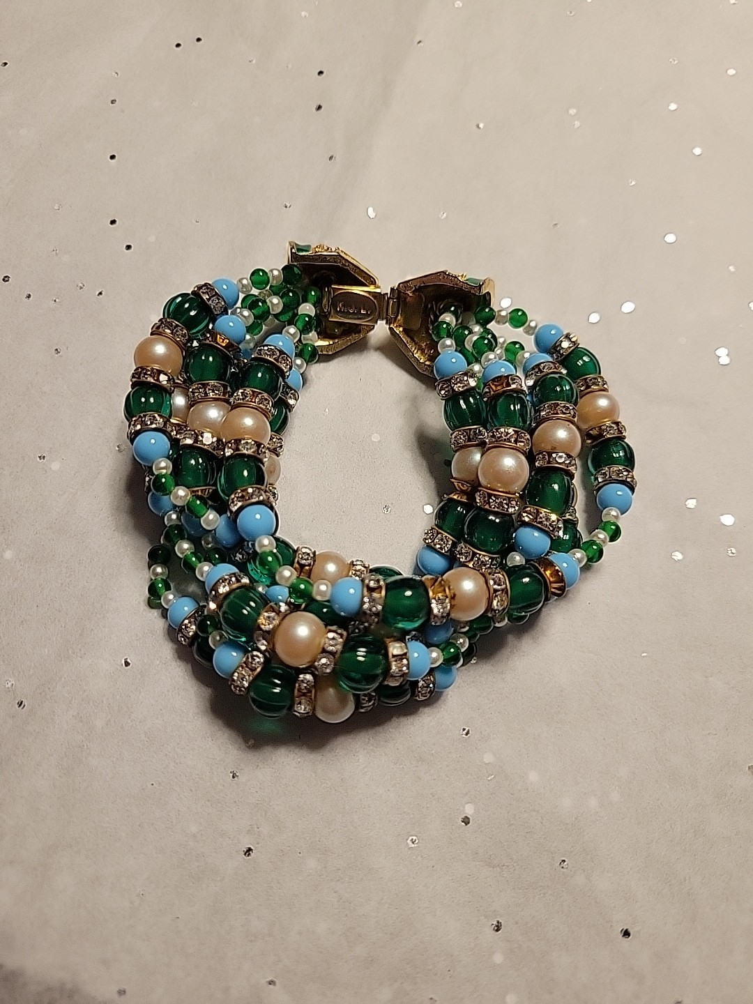 Stunning Kenneth Jay Lane KJL  Enameled Crystal B… - image 6