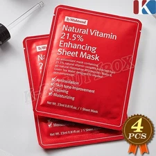 BY WISHTREND Natural Vitamin 21.5 Enhancing Sheet Mask x 4pcs Facial Mask Sheet