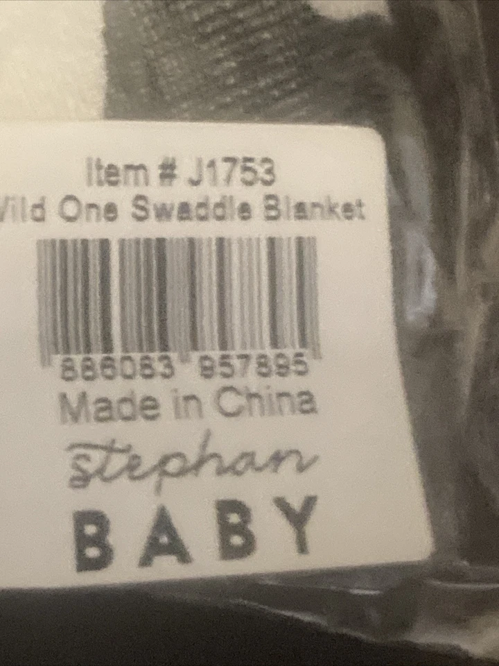 Stephan Baby Bambú Algodón Envoltura Manta Wild One Animal Print 45"x45" NUEVO Foto 3 de 4