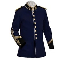 Mens White Napoleonic Hussar Jacket Military Uniform Tunic Pelisse Hussar Jacket