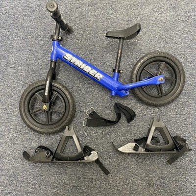 ✨良品✨STRIDER SPORTS 12インチ ブルー 日本正規品 Strider Sport 12 Balance Bike Blue With Add On Snow Skis 1 - 4