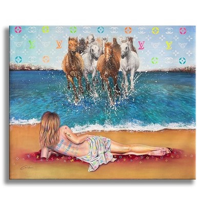 Mares   Original Painting on Canvas, Realism, Horses, Figurative, Oil, Art