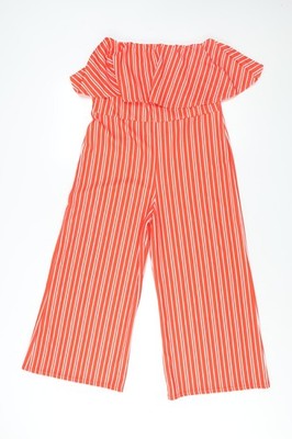 QED London Damen rot gestreifter Polyester Overall Einteiler Größe 14 L22 in
