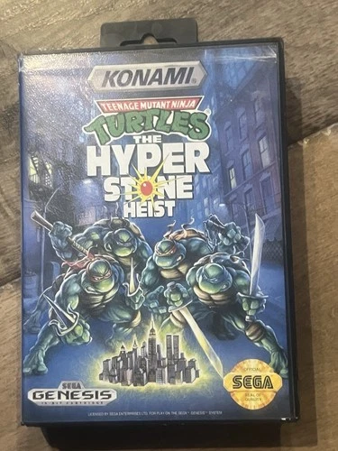 Teenage Mutant Ninja Turtles: The Hyperstone Heist (Sega Genesis, 1992) WITH BOX