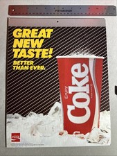Coca cola vintage 1985 hardboard Ad sign