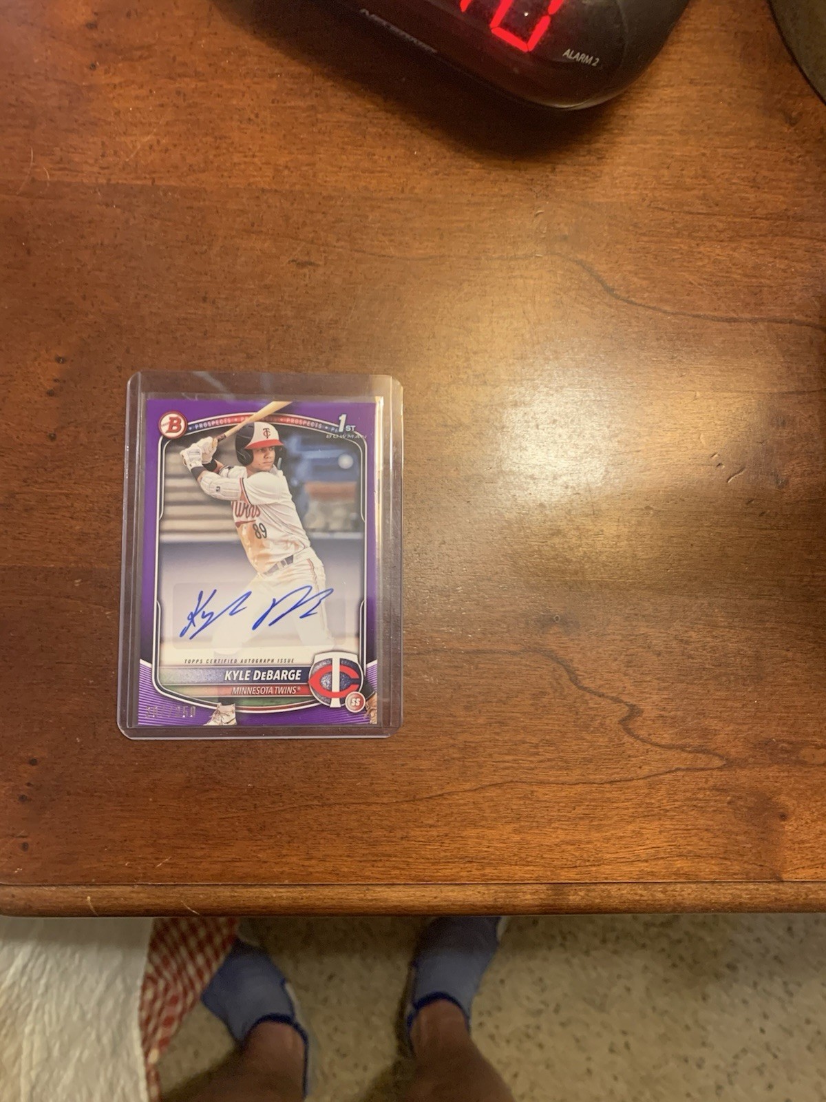 2025 Bowman 1st Bowman Purple Auto /250 Kyle DeBarge #BPA-KD
