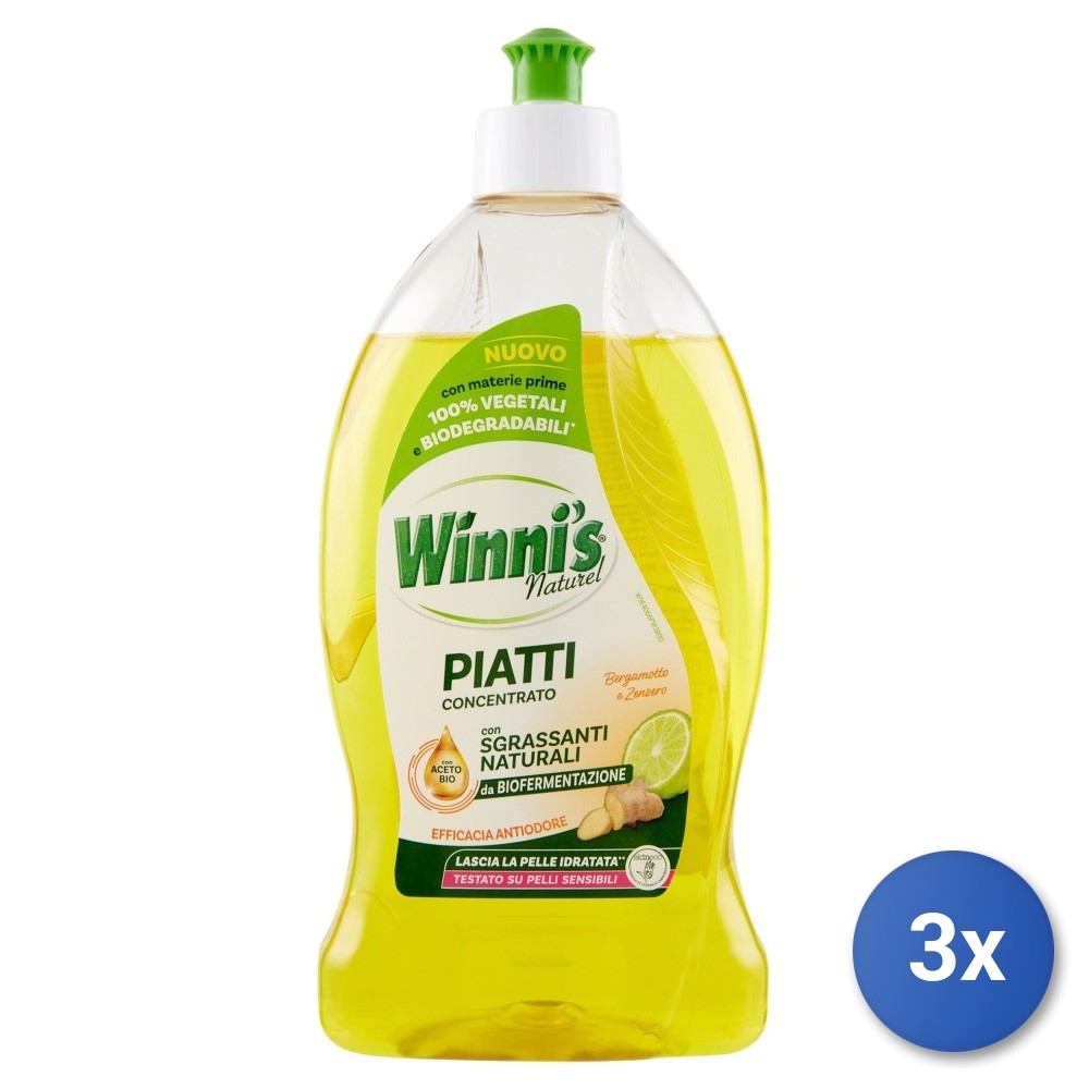 3X Winni'S Plates 480 ML. Concentrate Bergamot Ginger