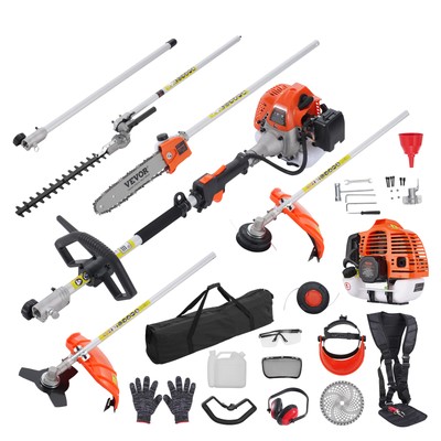6-in-1 Heckentrimmer Benzin-Heckenschere 33CC Langstielheckenschere 0,8L