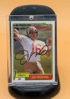 Joe Montana Signed Reprint Topps Rookie Card 1981 #216 Beckett AUTO 49ers