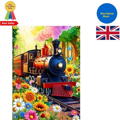 Entspannendes DIY Kunst Kit - 12x16 Diamond Painting mit runden Schmetterlingen & Blumen