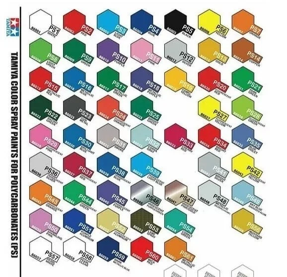 Tamiya TS 100ml Spray Paints For Plastic Model Kits