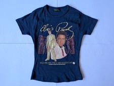 Elvis Presley Signature Women’s T-Shirt Gold Suit Memorial Print 2004 Size S/M
