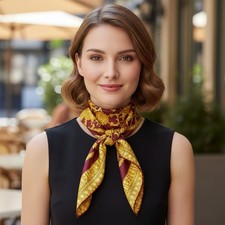 NEW GIANNI VERSACE Atelier Canovas' Angels Medusa Print Square Silk Scarf 1995 S