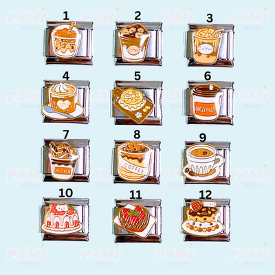 Kaffeeliebhaber Latte Cafe italienischer Charm passt italienischem Bettelarmband oder großer Marke