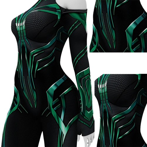 Hela Body Göttin des Todes Overall Cosplay Kostüm Halloween Erwachsene Kinder  - Bild 4 von 14