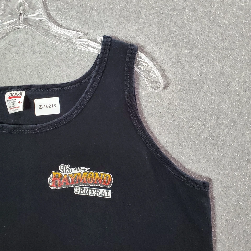 Camisa sin mangas negra vintage The Raymond General para mujer L Richmond años 90 EE. UU. Foto 3 de 4