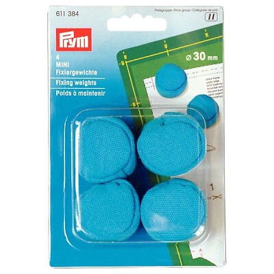 PRYM Fixiergewicht 30mm Mini blau Gewichte zum Fixieren von Stoffen 611384