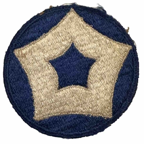 WWII US Army Patch 5th Service Command Embroidered Military Badge Original WW2