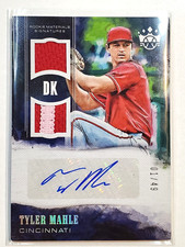 Tyler Mahle 2018 Diamond Kings Signatures 1/49 Rookie Autograph Dual Jersey Reds