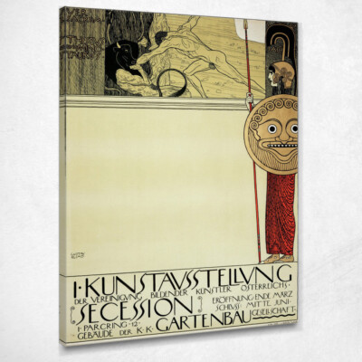 Plakat zur ersten Kunstausstellung der Secessionsbewegung Gustav Klimt