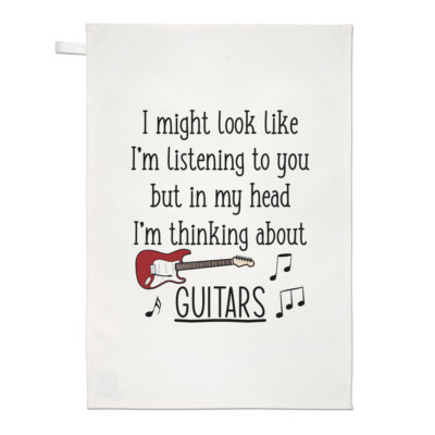 I Might Look Like I'm Listening To You Gitarren Geschirrtuch Geschirrtuch Rock'n'Roll