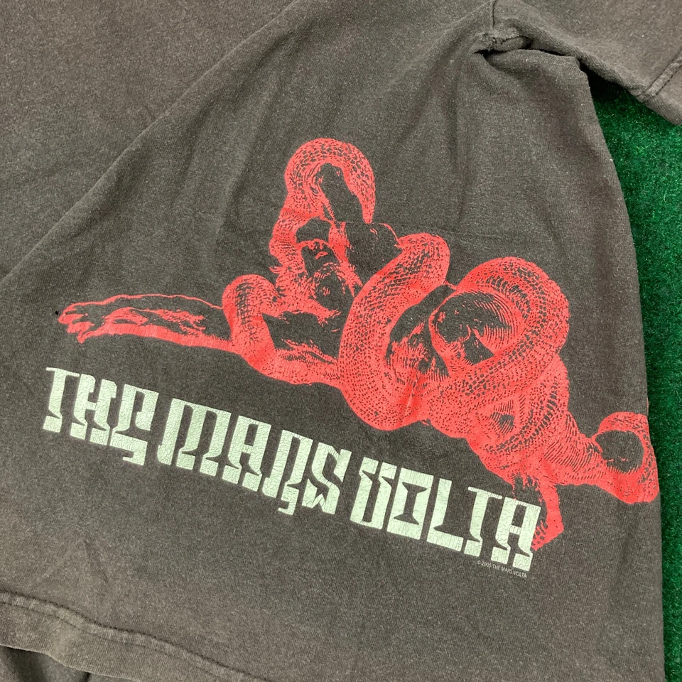 Camisa De Colección The Mars Volta Niños M Se Ajusta Para Hombres S Marrón 2005 Tour Rock Band Y2K Foto 3 de 4