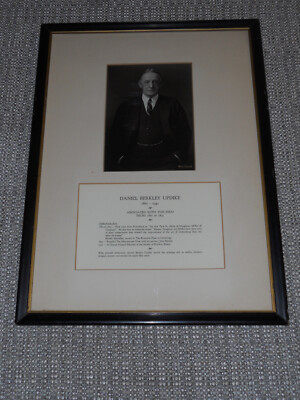 Riverside Press Commemorative Daniel Berkeley Updike 1941 Houghton Mifflin