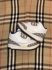 2001 Vintage Jordan 3 Retro True Blue 832033-141 Toddler Size 6C Sneakers Free S