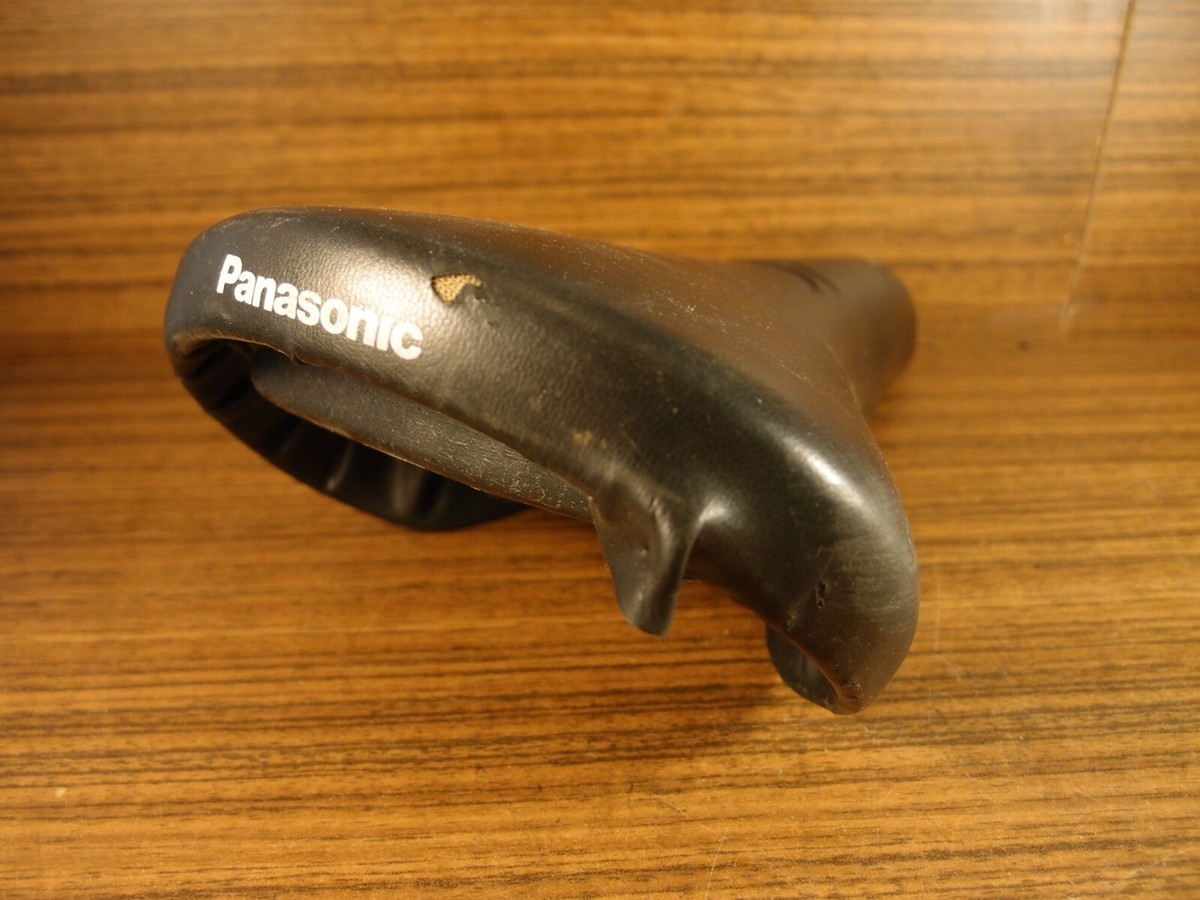 Selle Vintage Panasonic Viscount 2236 - Cuir Noir - VTT Années 1990