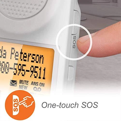 Teléfono amplificado con cable/inalámbrico para personas mayores VTech SN5147 con contestador blanco Foto 2 de 4