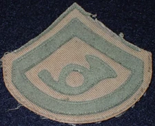 WWI United States Army Infantry Bugler PFC Private First Class Rank Patch Scarce