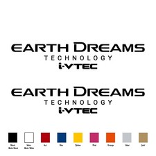 2x Earth Dreams Technology I-vtec Vinyl Decal Sticker For Honda Cars