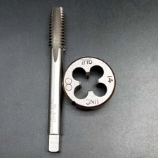 1pcs 7/16-14 tap  + 1pcs 7/16-14 die ,UN British US made right hand taper  (S)