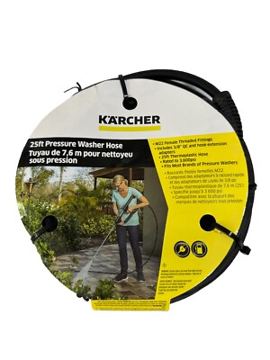 Kärcher - 25' High Pressure Replacement/Extension Hose - No Adapters