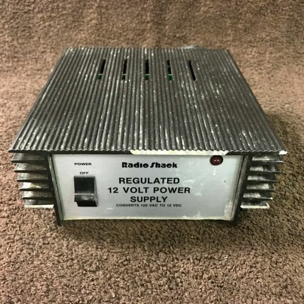 12 Volt Regulated Power Supply Radio Shack Converts 120v to 12v for
