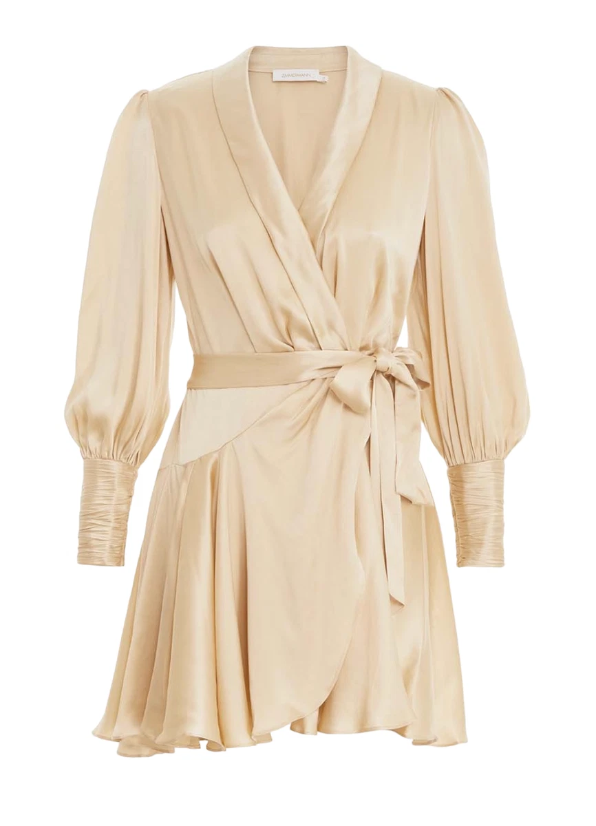 Zimmermann sueded wrap clearance dress