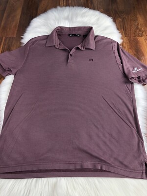 Travis Matthew Polo Shirt Mens Red Short Sleeve Golf Sz Large