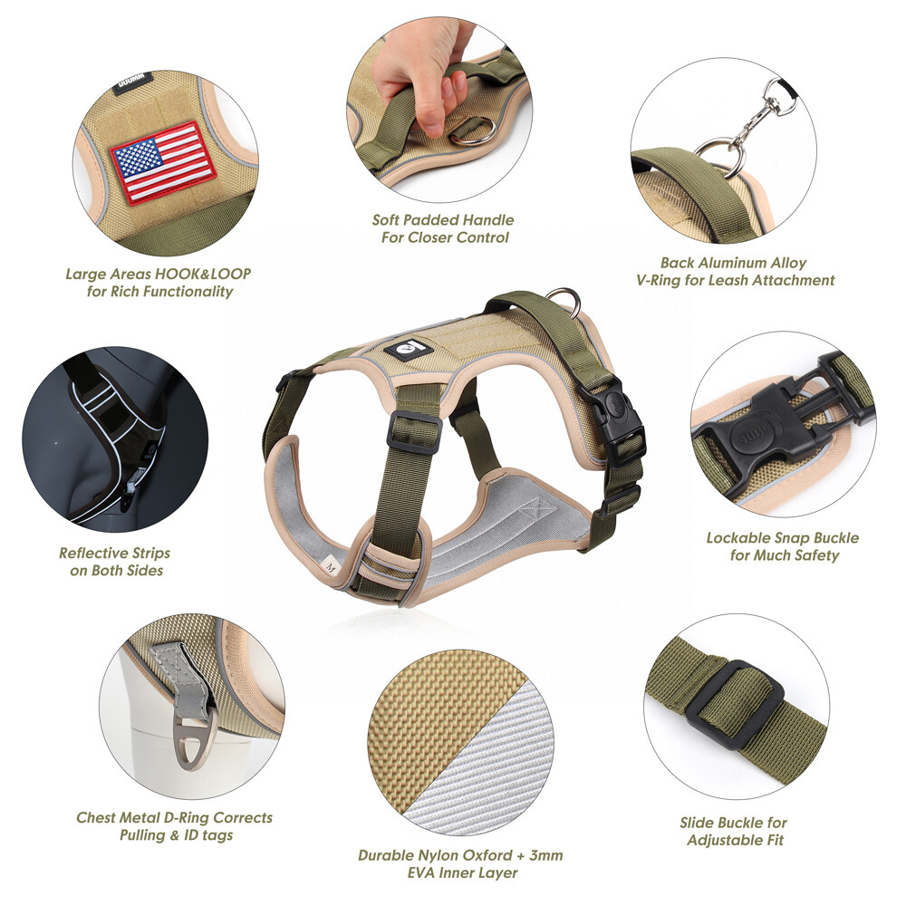 Image 61 - No Pull Dog Pet Harness Front Leading Reflective Strong Padded Vest with Handle