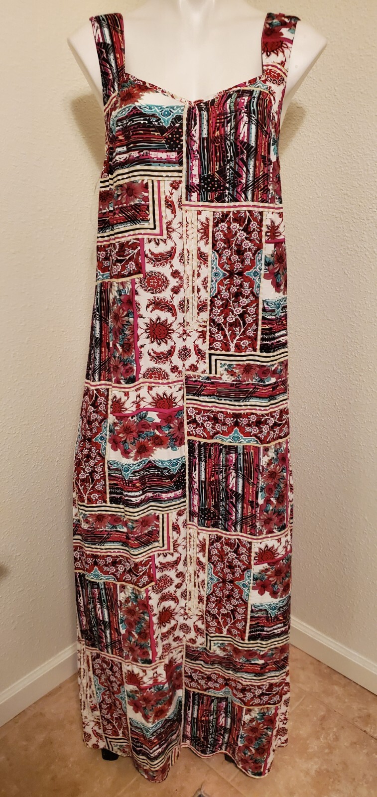 NWT Easel Los Angeles Floral Maxi Dress Womens Sz L Sleeveless eBay