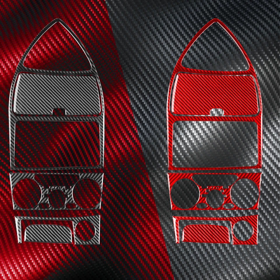 Tapicería de panel de tablero central de fibra de carbono genuina para Toyota Celica 2000-2005 Foto 2 de 4