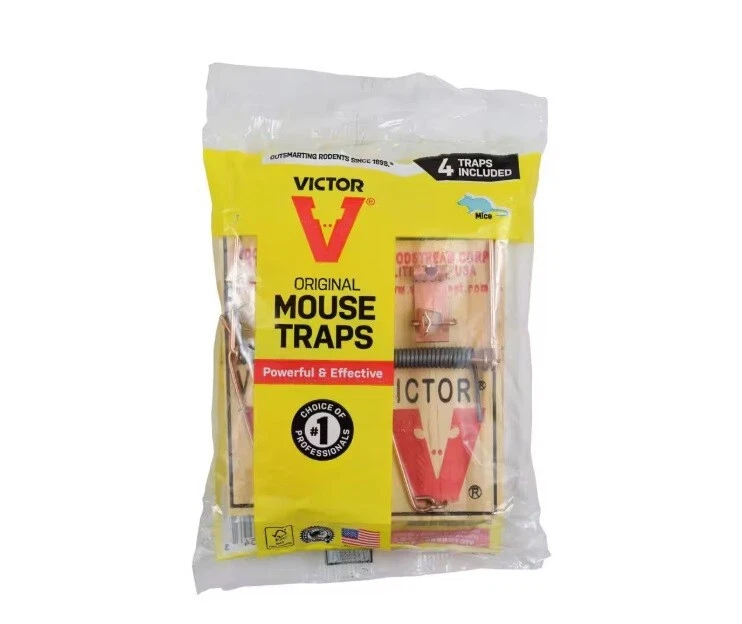 Victor M156-4 Pedal de Metal de Origen Sostenible FSC Madera Snap Mouse Trampa (4 unidades) Foto 4 de 4