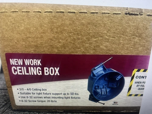 Carlon 1Gang 20 cu. in. New Work Electrical Ceiling Box Captive Nails B520A-UPC